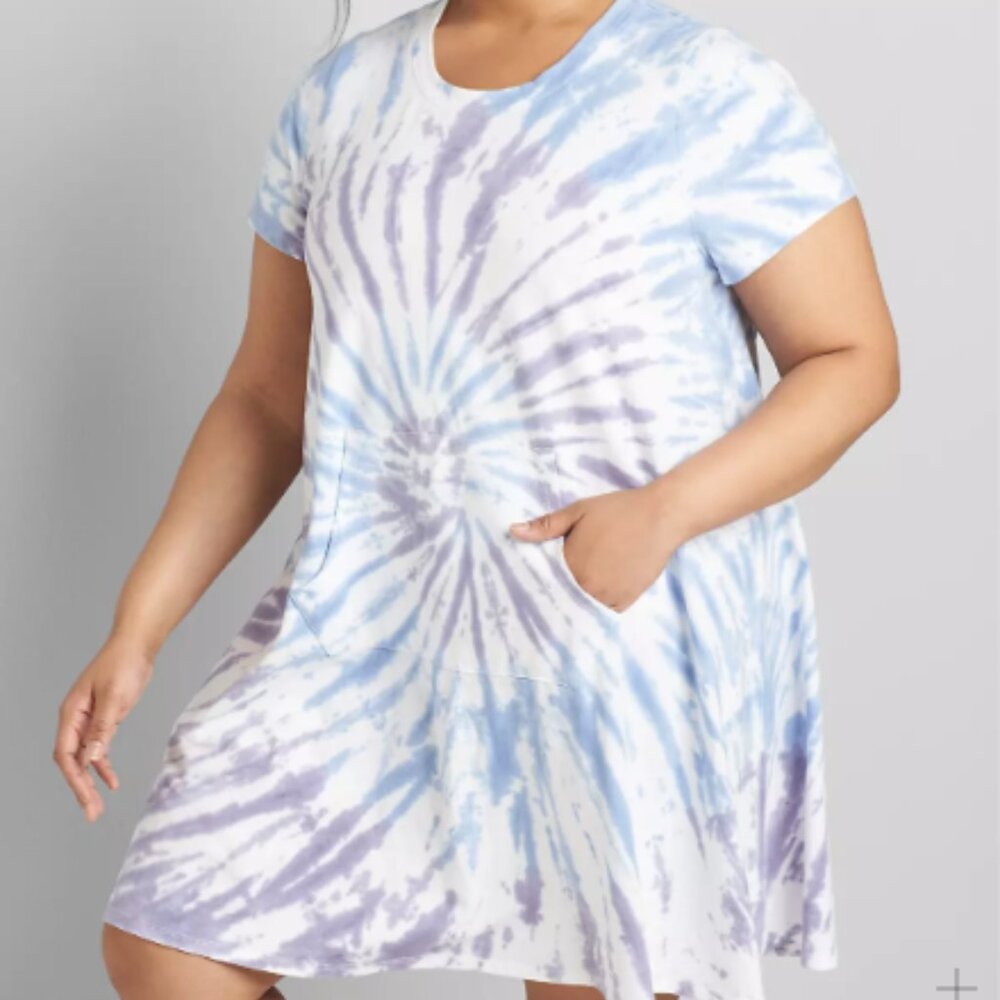 Lane Bryant LIVI Tie-Dye Swing Dress - Picture 2 of 13